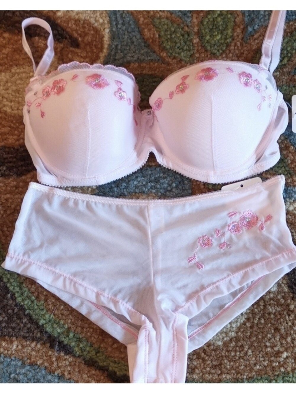 Rene Rofe Light Pink Embroidered Briefs - Picture 6 of 6